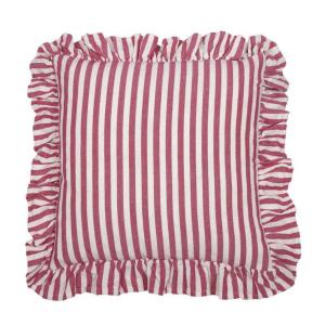 Randigt Kuddfodral Svea Cerise 45x45cm Fondaco