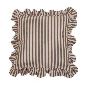 Randigt Kuddfodral Svea Cognac 45x45cm Fondaco