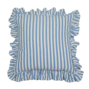 Randigt Kuddfodral Svea Ljusblå 45x45cm Fondaco