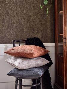 Redlunds Check Kuddfodral Cognac 45x45cm