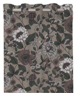 Öljettgardin Linne/Grön 2-Pack Redlunds Dahlia 120x240cm