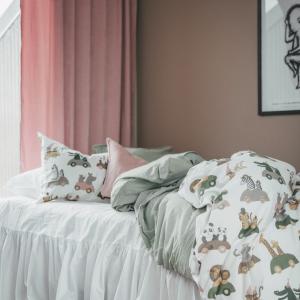 Ljusrosa Gardin 2-Pack Redlunds Eddie 140x250cm