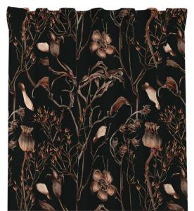 Svart Gardin 2-Pack Redlunds Sherwood 140x250cm