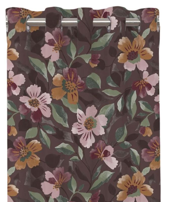 Öljettgardin Brun Redlunds Vera 2-Pack 120x240cm at lavanille