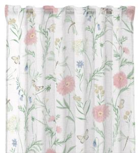 Mönstrad Gardin Rosa Redlunds Amelia 140x250cm