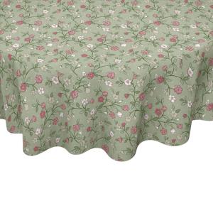 Rund Vaxduk Blommig Lotta Grön Ø140cm Nina Royal