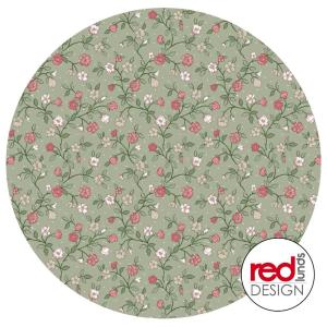 Rund Vaxduk Blommig Lotta Grön Ø140cm Nina Royal