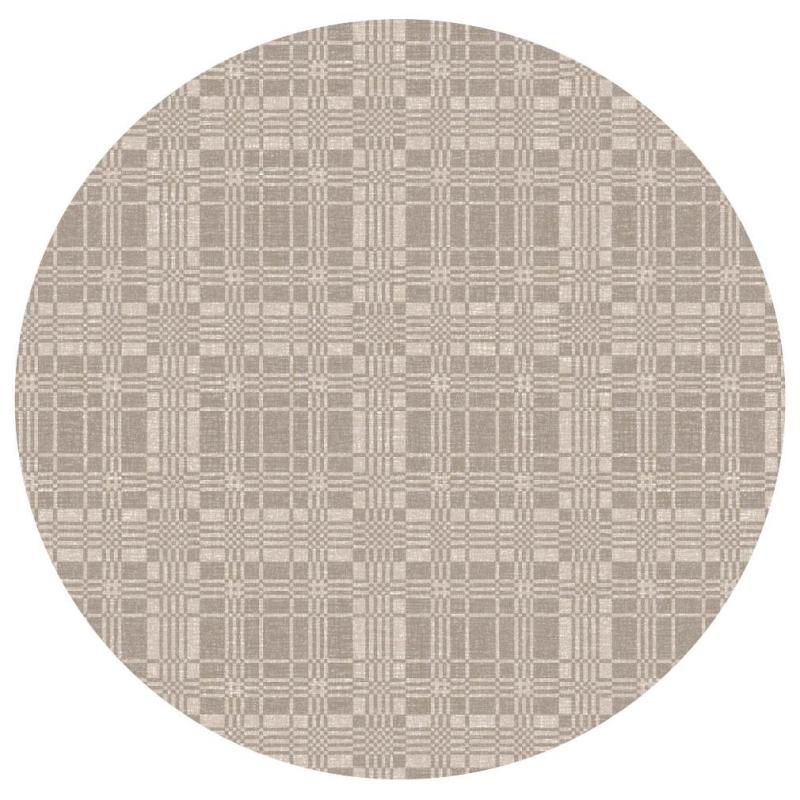 Rund Vaxduk Nina Royal Dräll Beige Ø140cm at lavanille