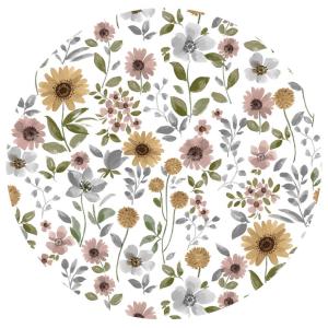 Rund Vaxduk Nina Royal Växande Rosa Ø140cm