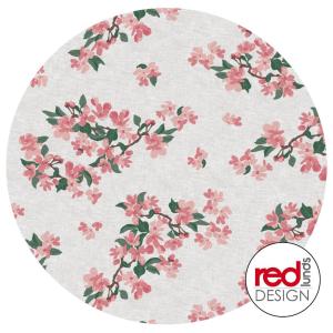 Rund Vaxduk Blommig Elsie Rosa Ø140cm Nina Royal