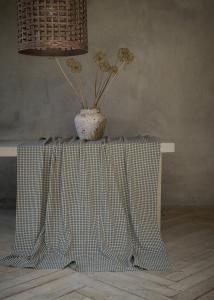 Rutig Bordsduk Fondaco Mette Grön 140x280cm