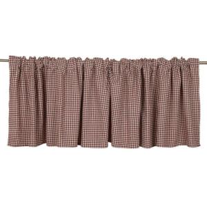Rutig Gardinkappa Fondaco Mette Vinröd 55x250cm