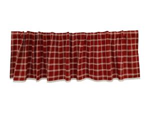 Rutig Gardinkappa Redlunds Kalix Röd 50x250cm