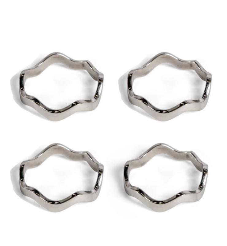 Sagaform Anna Servettring Silver 4-pack at lavanille