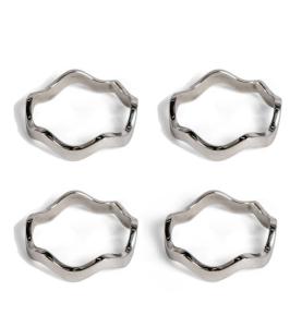Sagaform Anna Servettring Silver 4-pack
