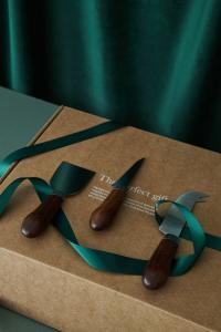 Sagaform Astrid Ostknivset Brun 3-pack