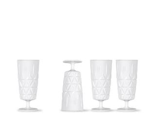 Sagaform Picknick Glas Hög 20 cl 4-pack Vit