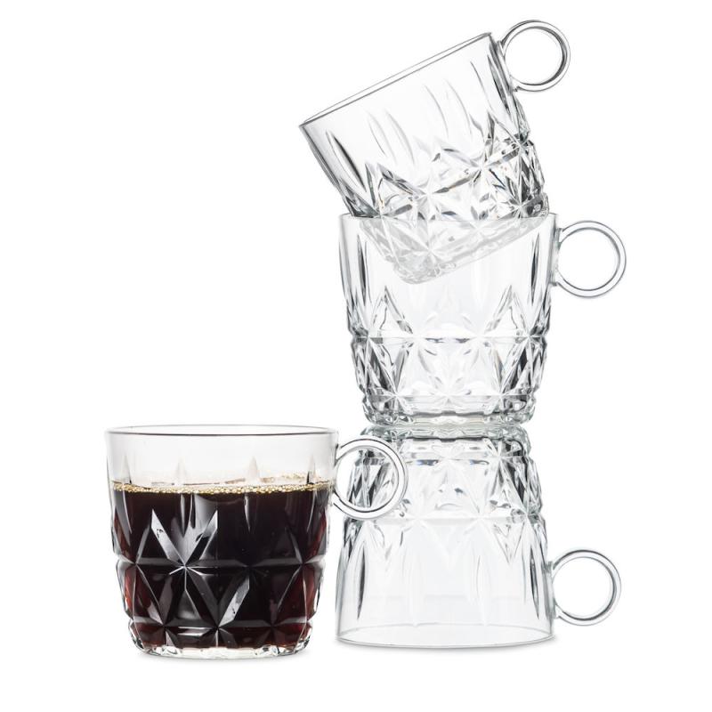 Sagaform Picknick kaffekopp 4-Pack Klar at lavanille