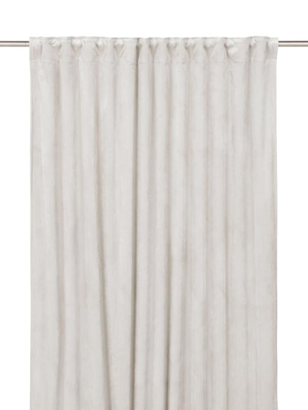 Sammetsgardin Estelle Vit 2-Pack 135x280cm Svanefors at lavanille