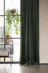 Sammetsgardin Fondaco Esther Grön 135x250cm 2-Pack