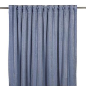 Sammetsgardin Fondaco Esther Ljusblå 2-Pack 135x300cm