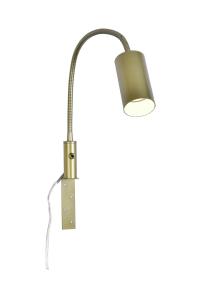 Sänglampa Aneta Lighting Hugin Antikmässing 30cm