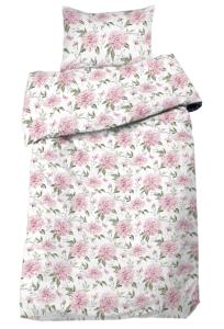 Satin Påslakanset Blommigt Nadia Rosa 150x210cm Redlunds