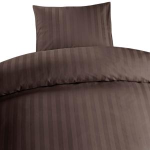 Satin Påslakanset Borganäs of Sweden Brun 150x210cm