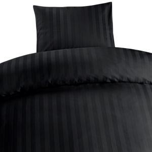 Satin Påslakanset Borganäs of Sweden Svart 150x210cm