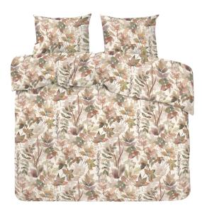 Satin Påslakanset Dubbeltäcke Palermo Vinröd/Offwhite 220x210cm Redlunds