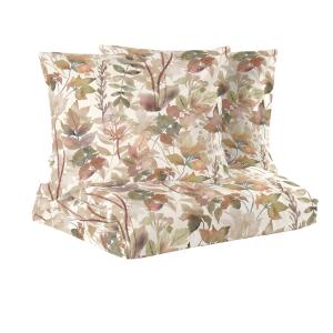 Satin Påslakanset Dubbeltäcke Palermo Vinröd/Offwhite 220x210cm Redlunds