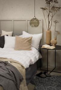 Satin Påslakanset Dubbeltäcke Vit 220x210cm Borganäs of Sweden