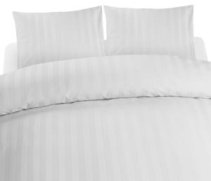 Satin Påslakanset Dubbeltäcke Vit 220x210cm Borganäs of Sweden