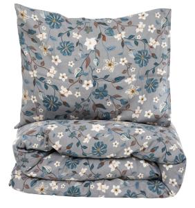 Satin Påslakanset Kosta Linnewäfveri Borgvik Grå 150x210cm