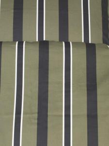 Satin Påslakanset Randigt Heestrand Grön 150x210cm Lord Nelson