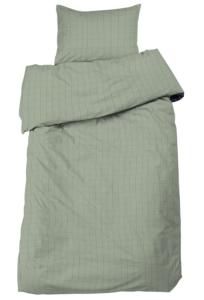 Satin Påslakanset Rutigt Grön Redlunds Square 150x210cm