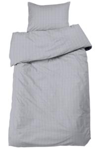 Satin Påslakanset Rutigt Ljusgrå Redlunds Square 150x210cm