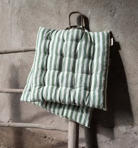 Stolsdyna Randig Svea 38x38cm Grön Fondaco