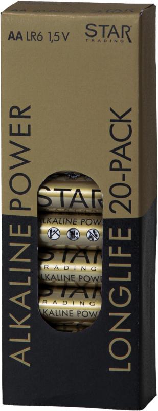Star Trading Batteri 20-Pack AA 1,5V Power Alkaline at lavanille