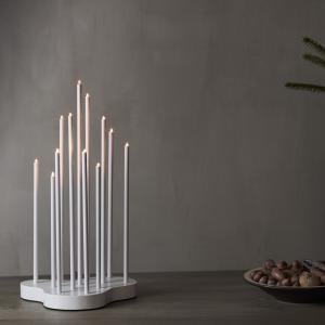 Star Trading Buzz Adventsljusstake Vit 12L 43cm