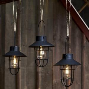 Solcellsdekoration Svart Star Trading Cage