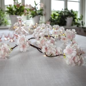 Star Trading Ljusslinga Inomhus Girland Rosa Cherryflower 1,8m