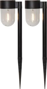 Star Trading Cupola Solcellspollare 2-Pack