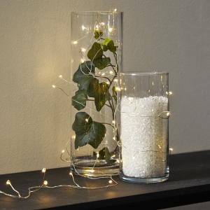 Star Trading Ljusslinga Inomhus Silver Dew Drop 6m