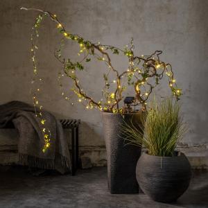 Star Trading Ljusslinga Solcell Grön Dew Drop Micro 7,4m