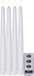Star Trading Flamme Antikljus LED 4-Pack 28,5cm Vit