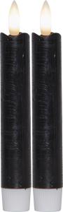 Star Trading Flamme Antikljus Svart 2-Pack 15cm