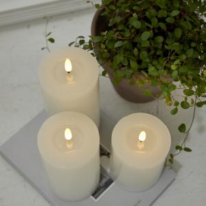 Star Trading Flamme Flow LED-Blockljus Vit 17,5cm