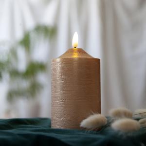 Star Trading Flamme Blockljus LED Guld 15cm