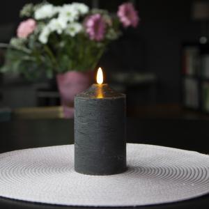 Star Trading Flamme Blockljus LED Svart 15cm